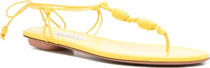 Oaxaca knotted leather flat sandals - Image 2