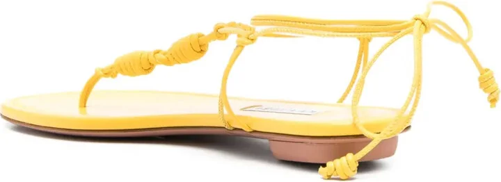 Oaxaca knotted leather flat sandals - Image 3