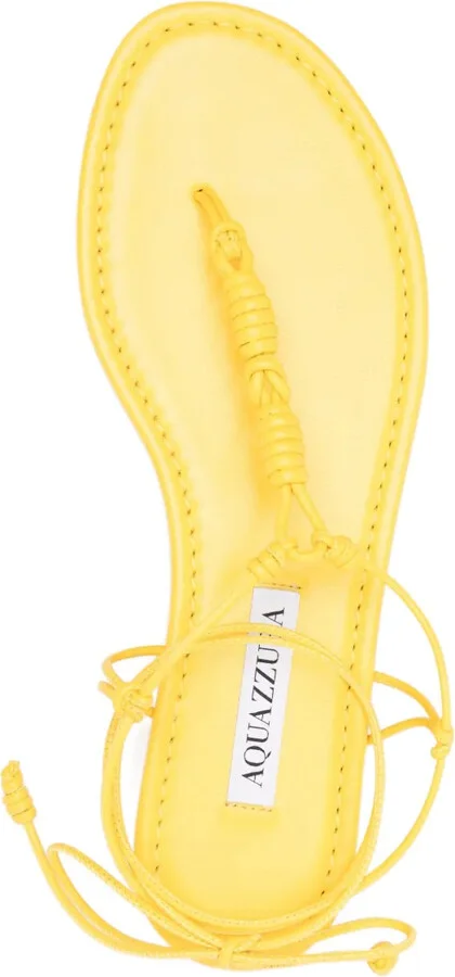 Oaxaca knotted leather flat sandals - Image 4