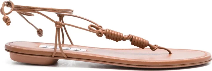 Oaxaca knotted leather flat sandals