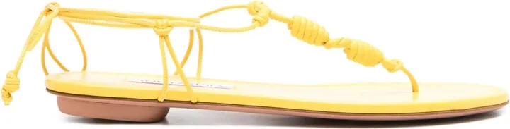 Oaxaca knotted leather flat sandals