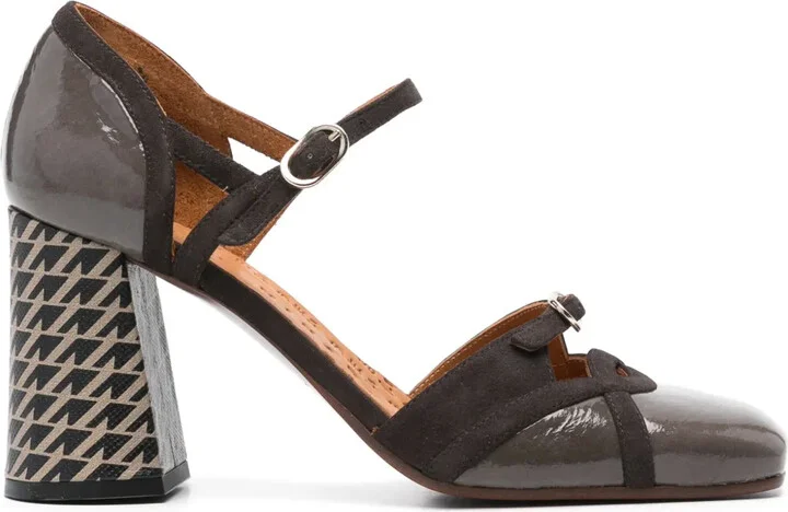 Obindi 70mm leather pumps