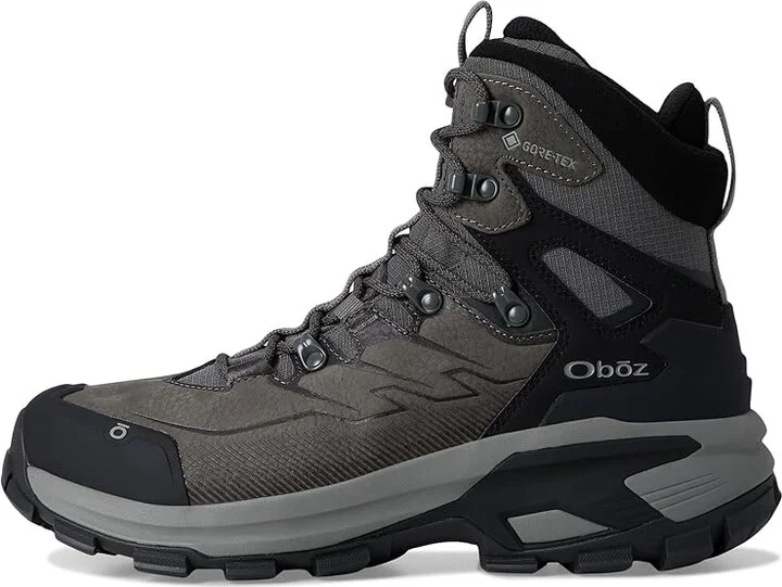 Oboz Bridger Ridge Mid GTX Men's Climbing Shoes Gunmetal Black : 8.5 D - Medium, Leather - Image 6