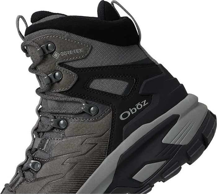 Oboz Bridger Ridge Mid GTX Men's Climbing Shoes Gunmetal Black : 8.5 D - Medium, Leather - Image 7