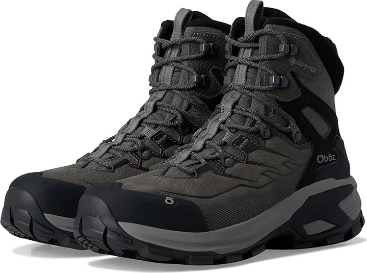 Oboz Bridger Ridge Mid GTX Men's Climbing Shoes Gunmetal Black : 8.5 D - Medium, Leather