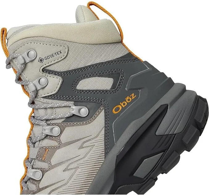 Oboz Bridger Ridge Mid GTX Women's Climbing Shoes Drizzle : 8 B - Medium, Leather - Image 7