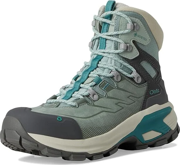 Oboz Bridger Ridge Mid GTX Women's Climbing Shoes Drizzle : 8 B - Medium, Leather - Image 11