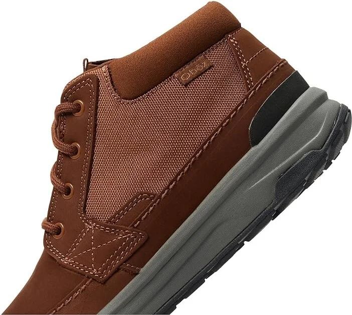 Oboz Burke Chukka Men's Shoes Grizzly : 9.5 D - Medium, Leather - Image 4