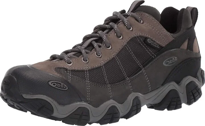 Oboz Firebrand II Bdry Men's Shoes Gray : 10 D - Medium, Suede/Textile - Image 2