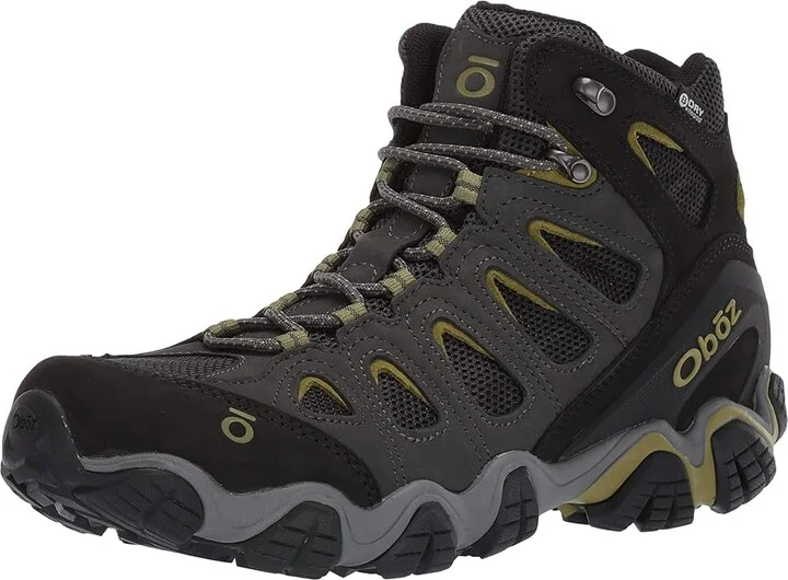 Oboz Sawtooth II Mid B-Dry Men's Shoes Dark Shadow/Woodbine Green : 11.5 D - Medium, Leather - Image 2