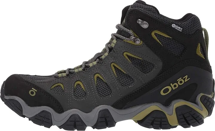Oboz Sawtooth II Mid B-Dry Men's Shoes Dark Shadow/Woodbine Green : 11.5 D - Medium, Leather - Image 7