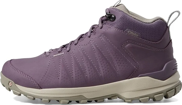 Oboz Sypes Mid Leather B-DRY Women's Shoes Desert Plum : 7 B - Medium, Suede - Image 6