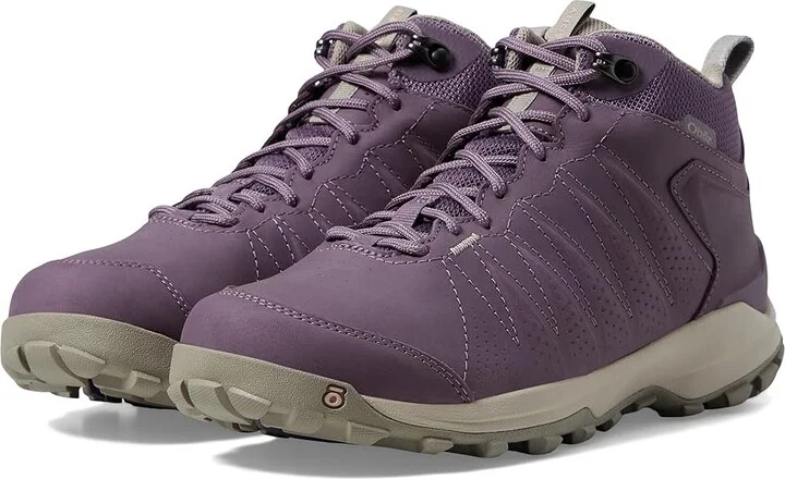 Oboz Sypes Mid Leather B-DRY Women's Shoes Desert Plum : 7 B - Medium, Suede