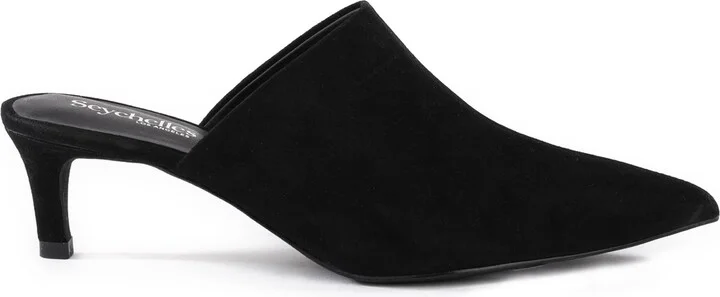 Obsession Pointed Toe Kitten Heel Mule - Image 3