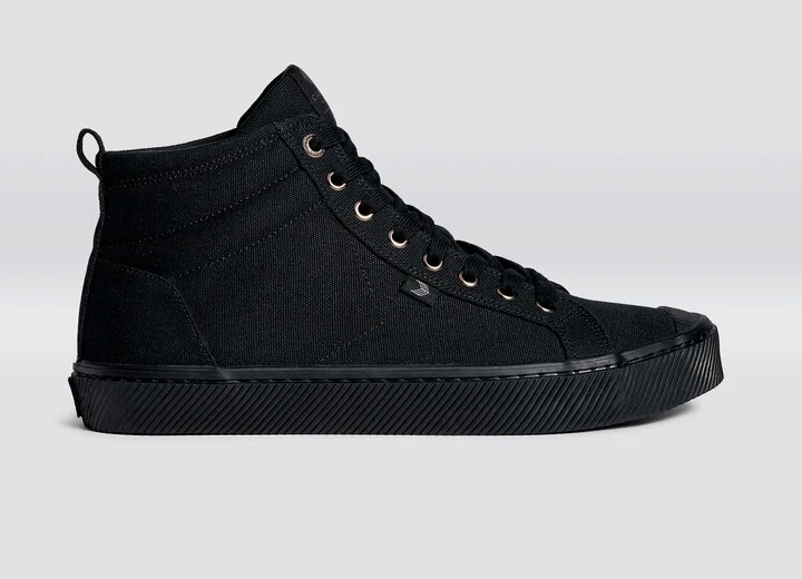 OCA High All Black Canvas Sneaker Women - Image 3