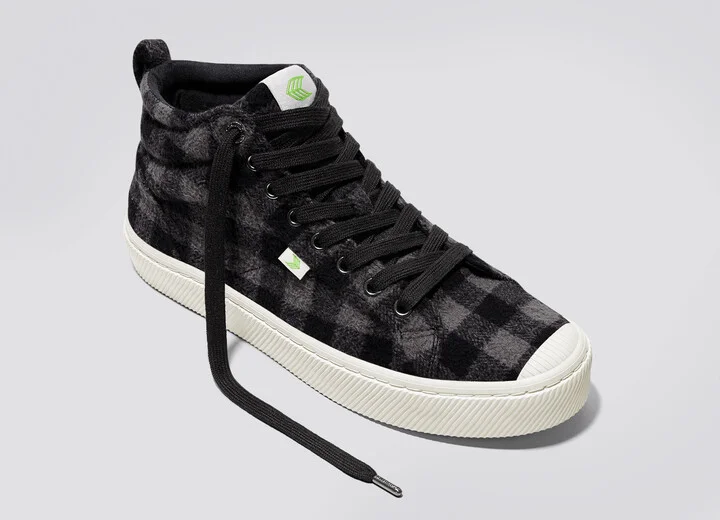 OCA High Black Plaid Sneaker Men - Image 4