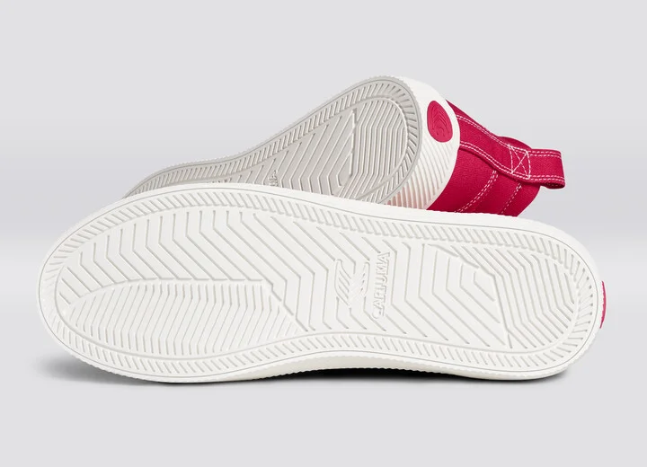 OCA High Pantone Viva Magenta Canvas Contrast Thread Sneaker Men - Image 5