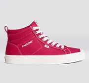 OCA High Pantone Viva Magenta Canvas Contrast Thread Sneaker Men - Image 9