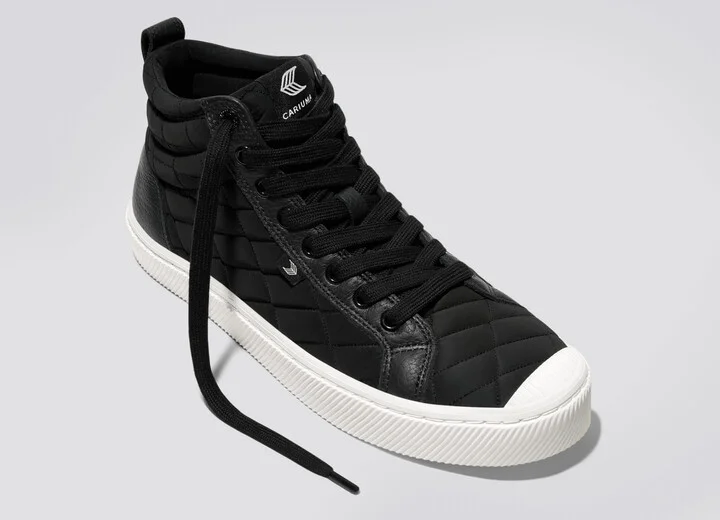 OCA High Quilt Black Premium Leather Sneaker Women - Image 4