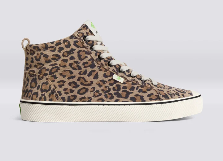 OCA High Stripe Leopard Print Suede Sneaker Men - Image 3