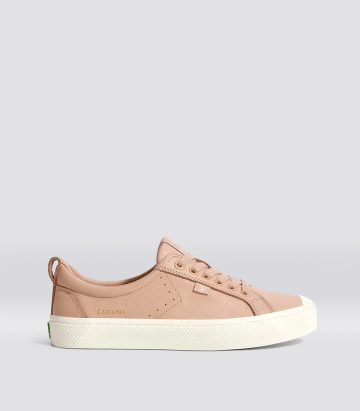 Beige Pebbled Leather