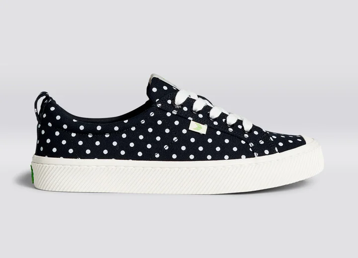 OCA Low Black Canvas White Polka Dots Sneaker Men - Image 3