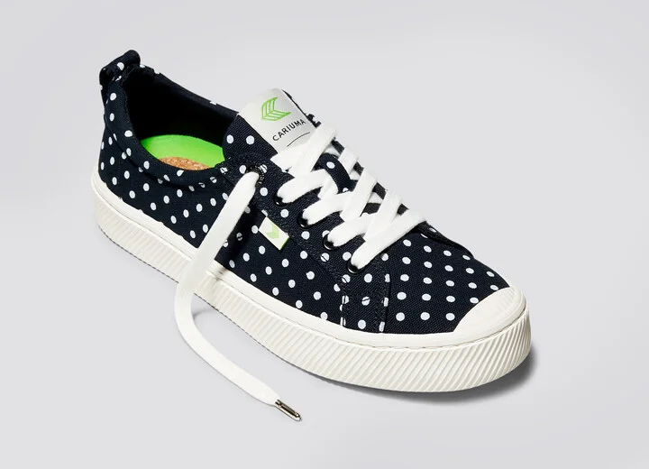 OCA Low Black Canvas White Polka Dots Sneaker Men - Image 4