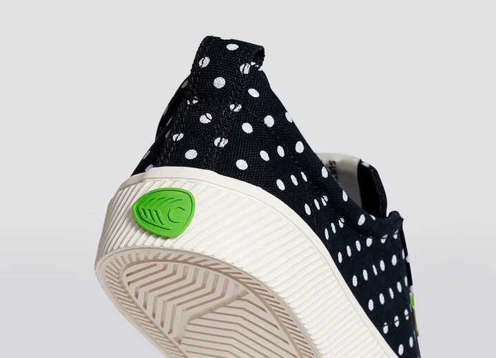 OCA Low Black Canvas White Polka Dots Sneaker Men - Image 7