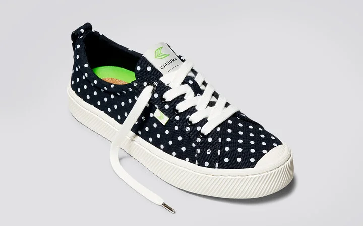 OCA Low Black Canvas White Polka Dots Sneaker Men - Image 11