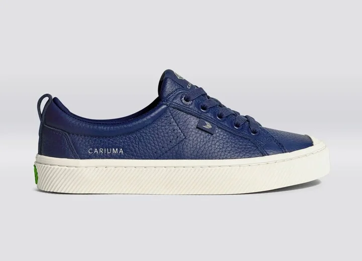 OCA Low Bright Navy Premium Leather Sneaker - Image 2