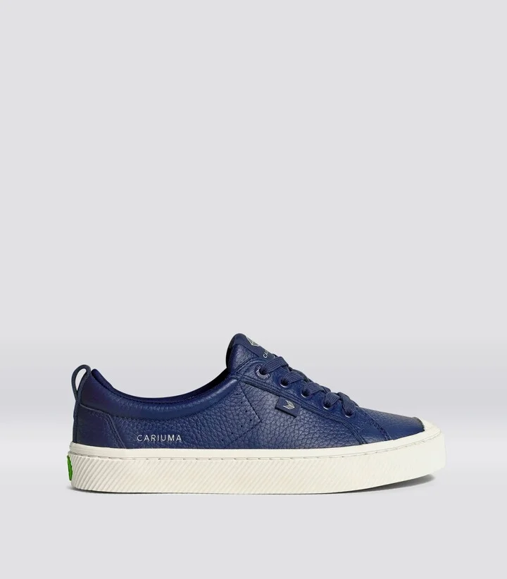 OCA Low Bright Navy Premium Leather Sneaker