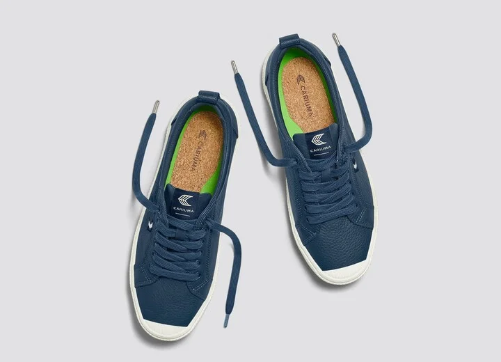 OCA Low Dark Denim Premium Leather Sneaker Men - Image 8