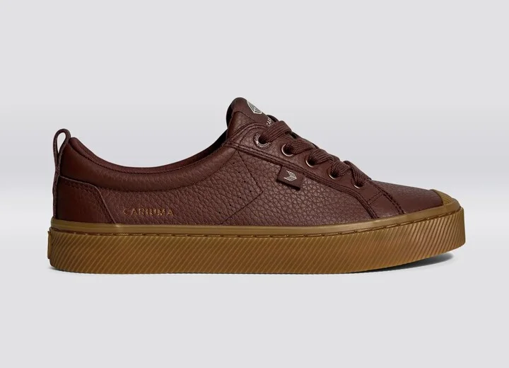 OCA Low Gum Coffee Brown Premium Leather Sneaker - Image 2