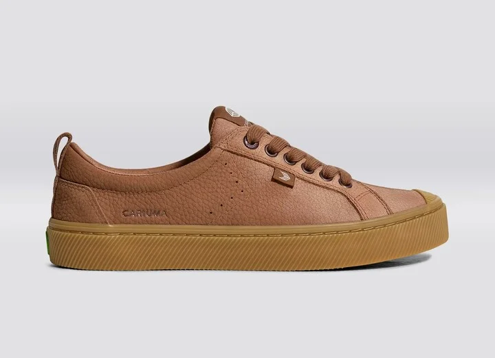 OCA Low Gum Sienna Brown Premium Leather Sneaker Men - Image 3