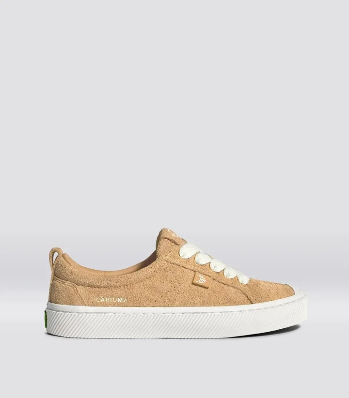 OCA Low Latte Hairy Suede Sneaker