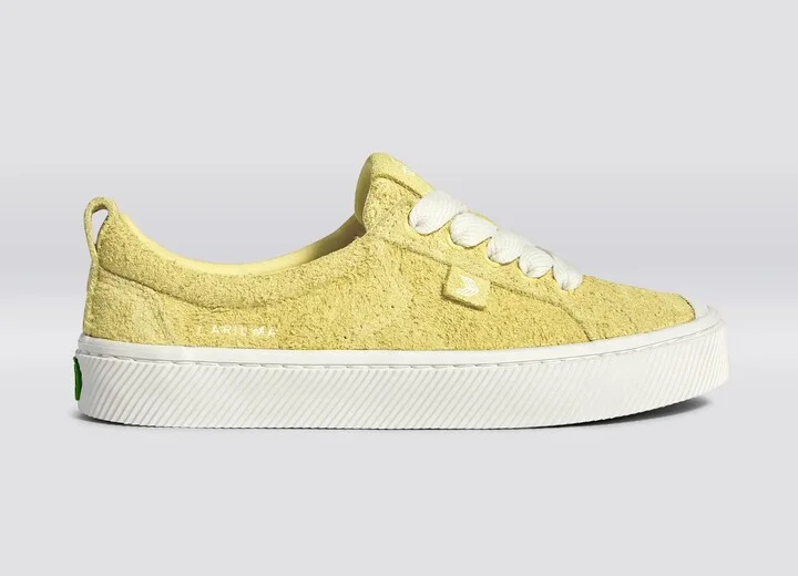 OCA Low Lemonade Yellow Hairy Suede Sneaker - Image 2