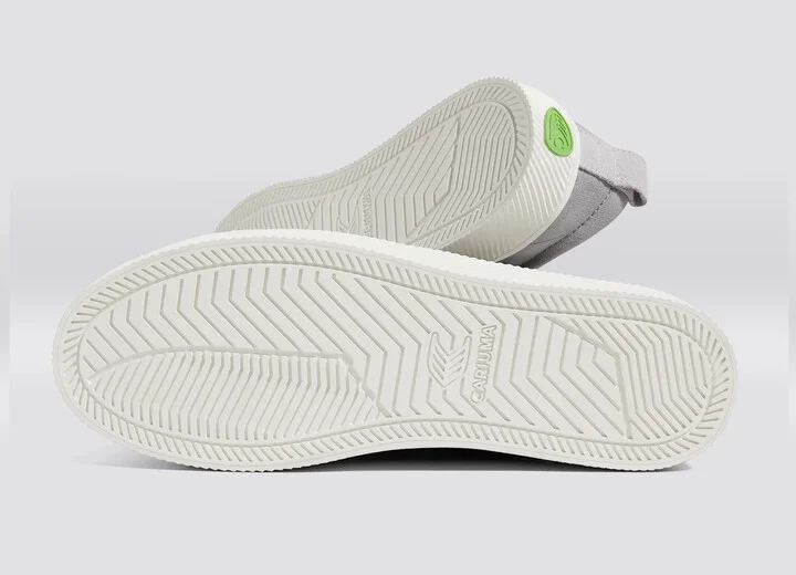 OCA Low Light Grey Canvas Vintage White Suede Sneaker Women - Image 5