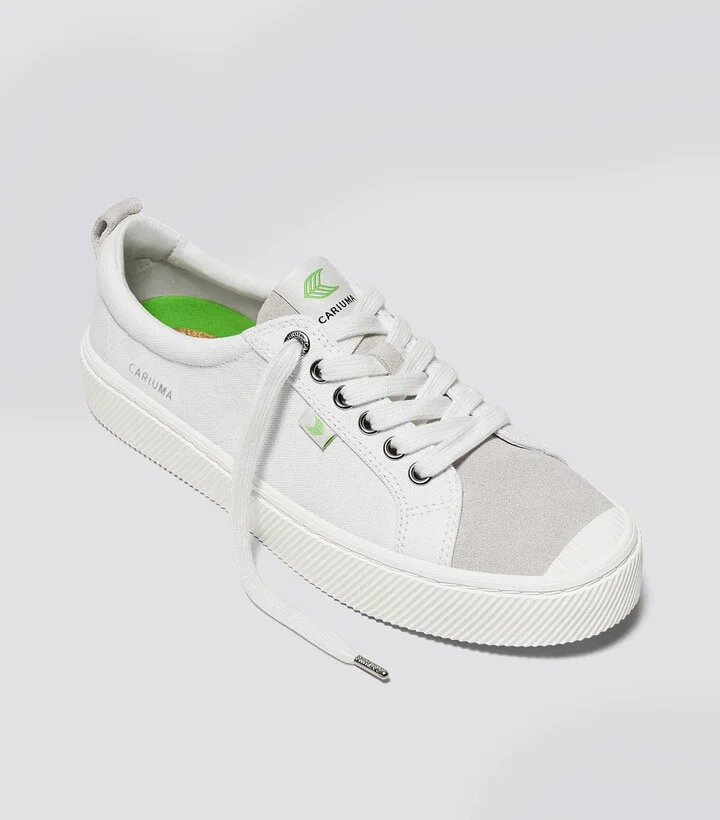 OCA Low Off-White Canvas Vintage White Suede Sneaker Women - Image 2