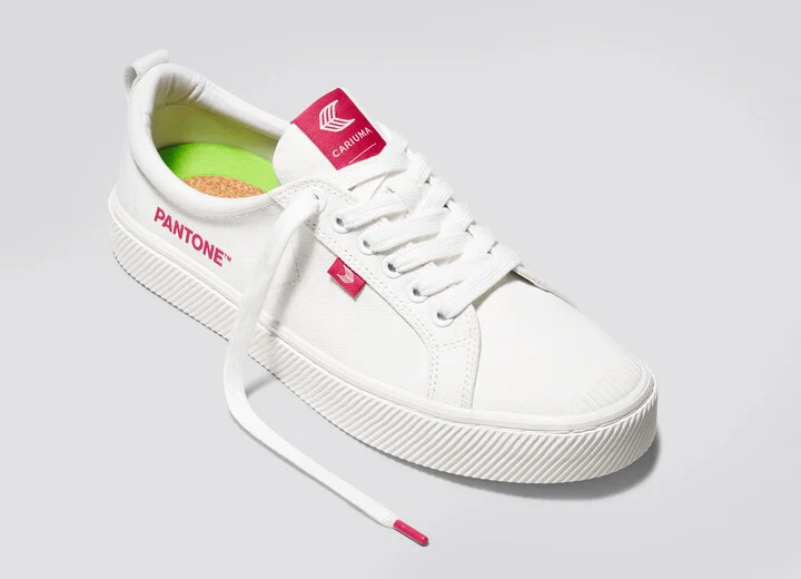 OCA Low Pantone Off-White Canvas Viva Magenta Sneaker Men - Image 4