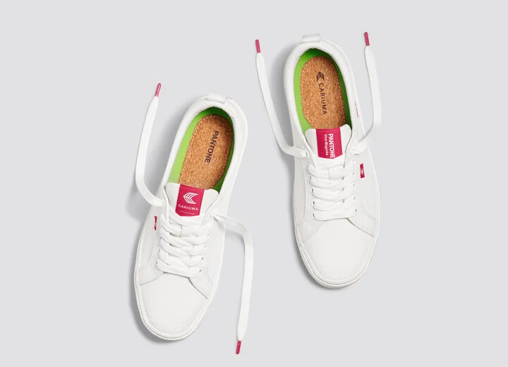OCA Low Pantone Off-White Canvas Viva Magenta Sneaker Men - Image 7