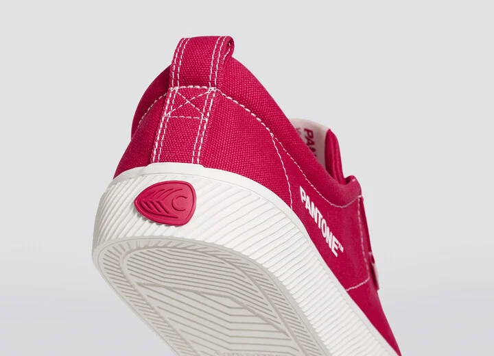 OCA Low Pantone Viva Magenta Canvas Contrast Thread Sneaker Men - Image 6