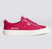 OCA Low Pantone Viva Magenta Canvas Contrast Thread Sneaker Men - Image 9