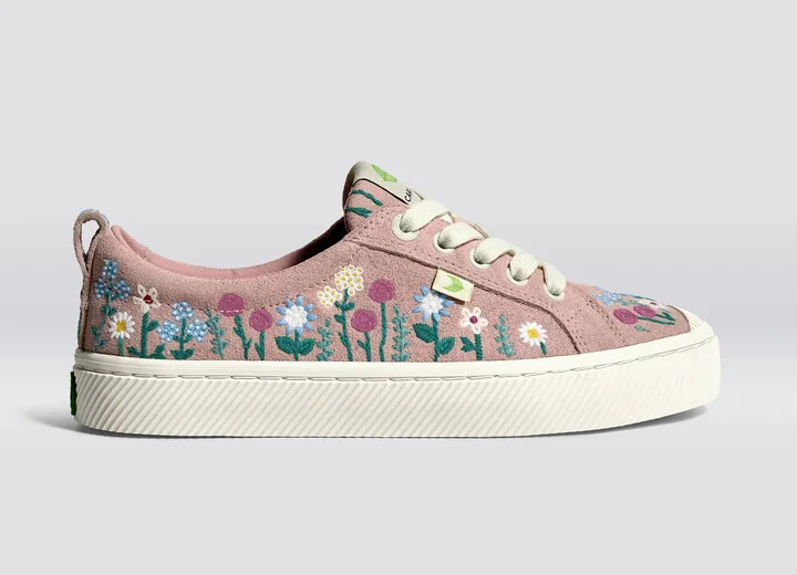 OCA Low Rose Suede Embroidered Flowers Sneaker Men - Image 3