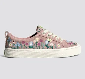 OCA Low Rose Suede Embroidered Flowers Sneaker Men - Image 9