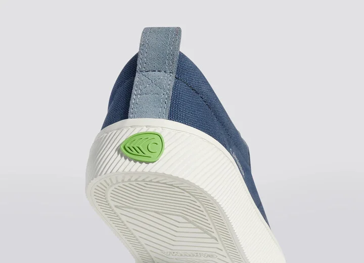 OCA Low Shadow Blue Canvas Mirage Blue Suede Sneaker Men - Image 6