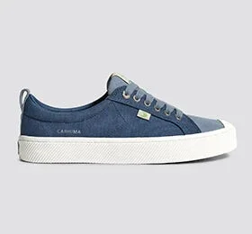 OCA Low Shadow Blue Canvas Mirage Blue Suede Sneaker Men - Image 9