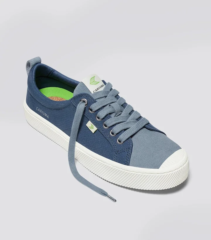 OCA Low Shadow Blue Canvas Mirage Blue Suede Sneaker Men - Image 10