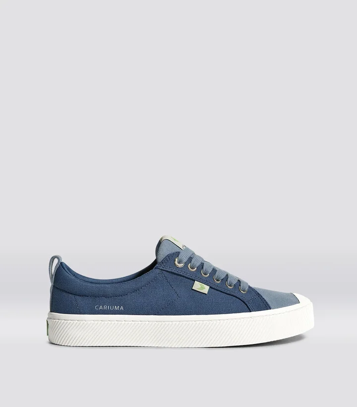 OCA Low Shadow Blue Canvas Mirage Blue Suede Sneaker Men