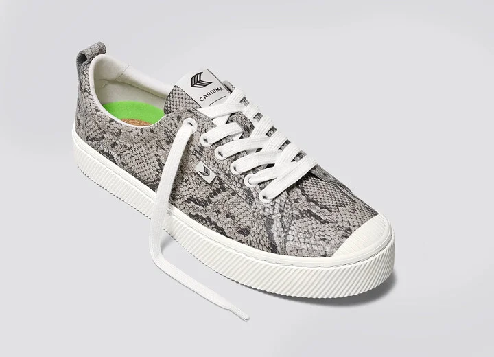 OCA Low Snake Skin Print Leather Sneaker Men - Image 4