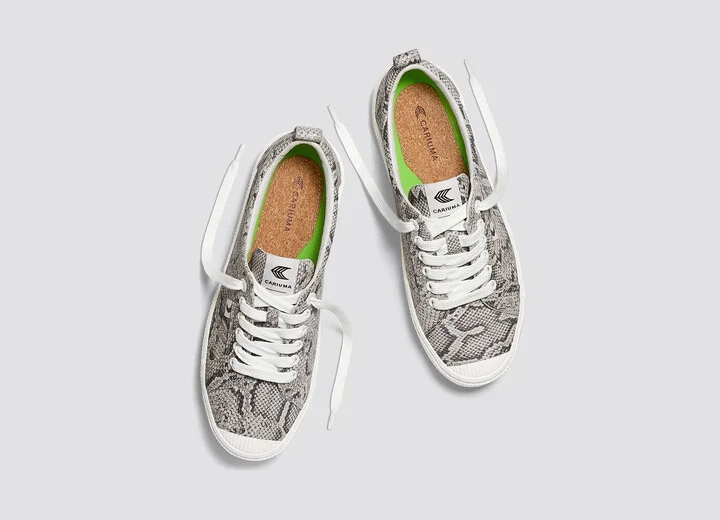 OCA Low Snake Skin Print Leather Sneaker Men - Image 6